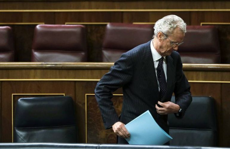 El exministro Pedro Morenés, en el Congreso de los Diputados. El exministro Pedro Morenés, en el Congreso de los Diputados.