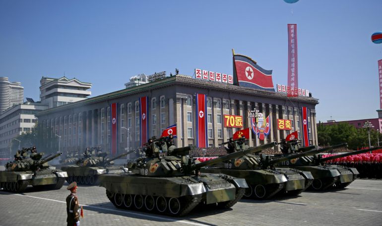 Imagen del desfile militar en Pyongyang Imagen del desfile militar en Pyongyang