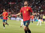 V 113 ELCHE (Alicante) 11/09/2018.- El jugador de la selección española, Saul Ñiguez celebra el primer gol de España ante Croacia durante el encuentro que disputan ambas selecciones correspondiente a la Liga de las Naciones que se juega en el estadio Martinez Valero de Elche (Alicante) EFE/ Morell