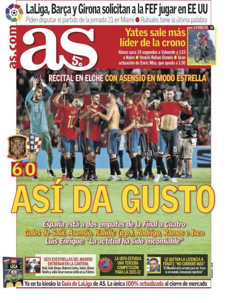 La portada de AS La portada de AS