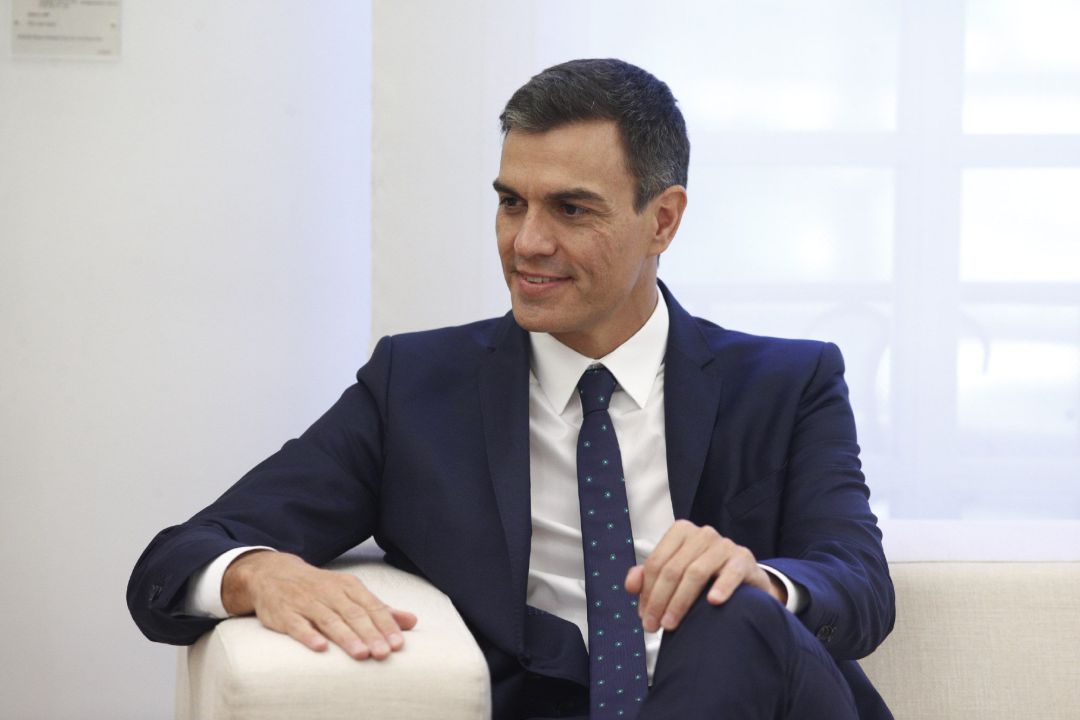 El presidente del Gobierno, Pedro Sánchez, en la Moncloa. El presidente del Gobierno, Pedro Sánchez, en la Moncloa.