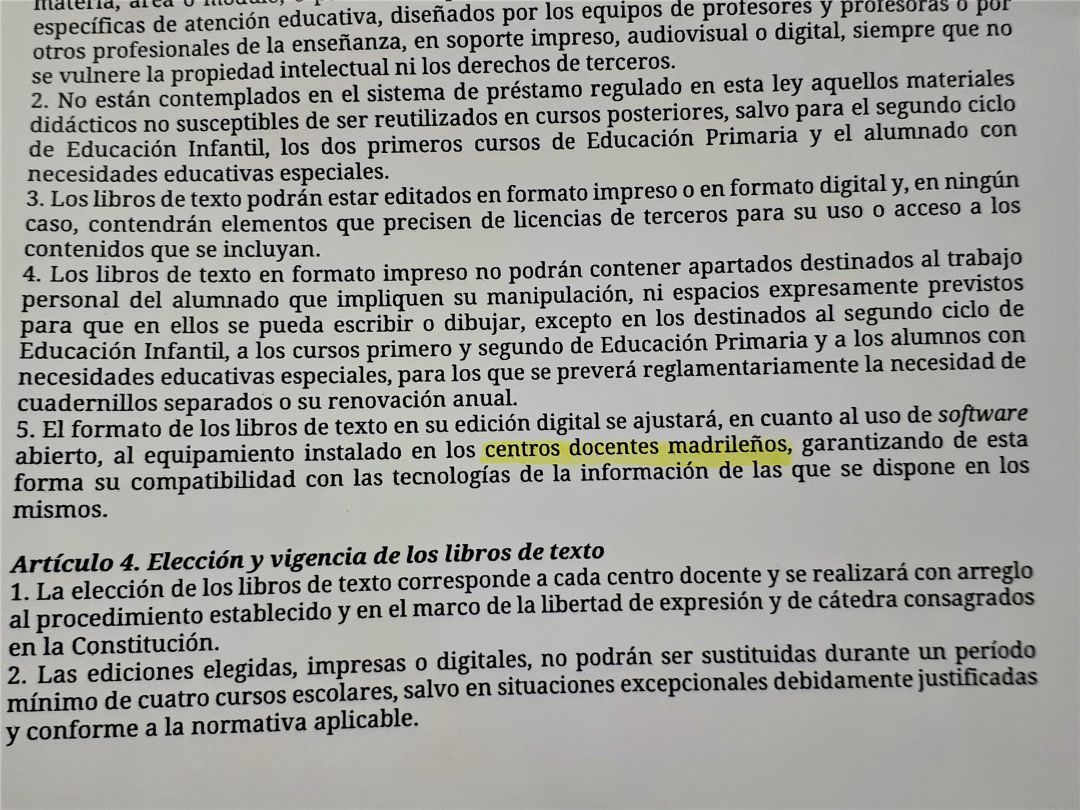 El texto registrado por el PP contiene referencias a los centros "madrileños", lo que pone en evidencia la copia El texto registrado por el PP contiene referencias a los centros "madrileños", lo que pone en evidencia la copia