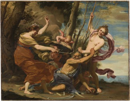 'El tiempo vencido por la Esperanza y la Belleza' de Simon Vouet. 'El tiempo vencido por la Esperanza y la Belleza' de Simon Vouet.