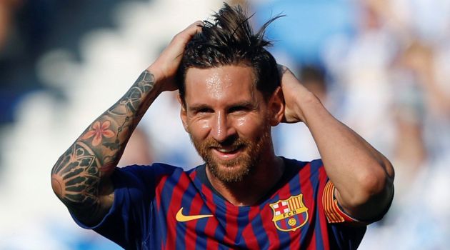 Messi, durante un partido con el Barça Messi, durante un partido con el Barça