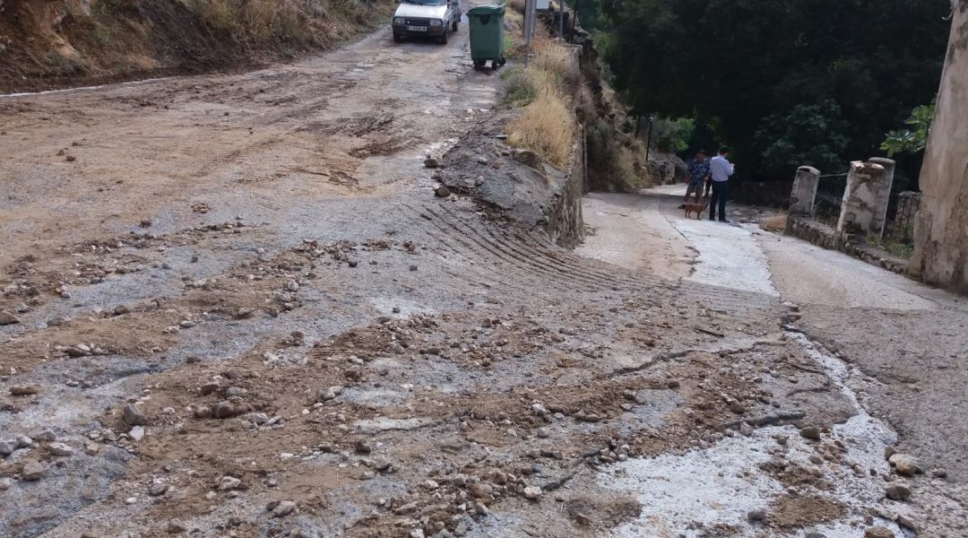 Calles y caminos de la aldea de Don Pedro en Quesada sufrieron el mayor impacto de la tormenta Calles y caminos de la aldea de Don Pedro en Quesada sufrieron el mayor impacto de la tormenta