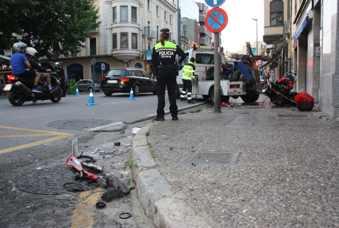 Un accident a Girona Un accident a Girona