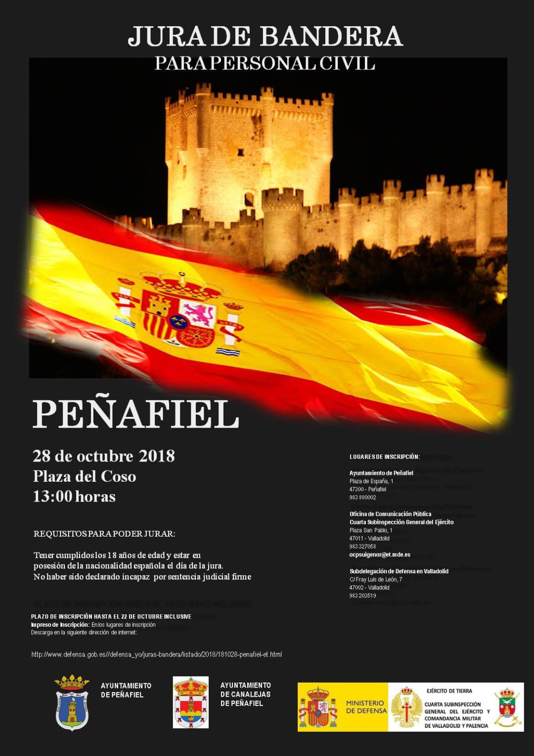 Cartel que promociona el acto del 28 de octubre Cartel que promociona el acto del 28 de octubre