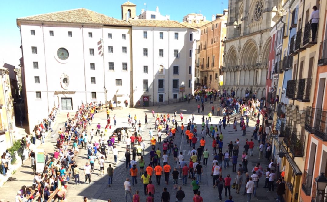 Vaquillas en la plaza Mayor en la mañana de San Mateo. Vaquillas en la plaza Mayor en la mañana de San Mateo.