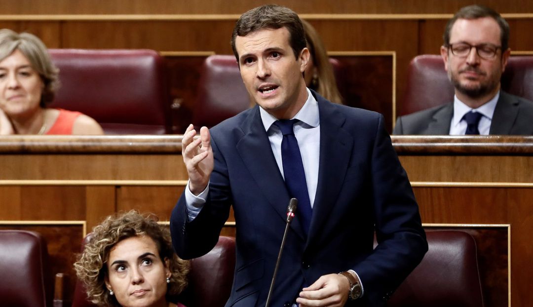 Pablo Casado en la sesión de control al Gobierno Pablo Casado en la sesión de control al Gobierno