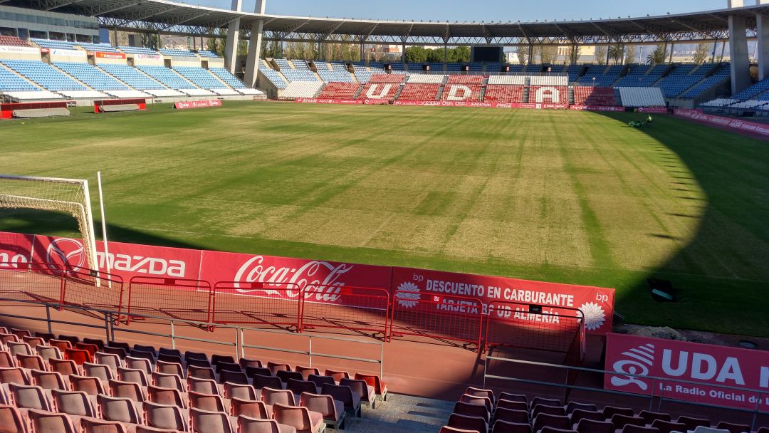 Aspecto de la hierba del Estadio. Aspecto de la hierba del Estadio.