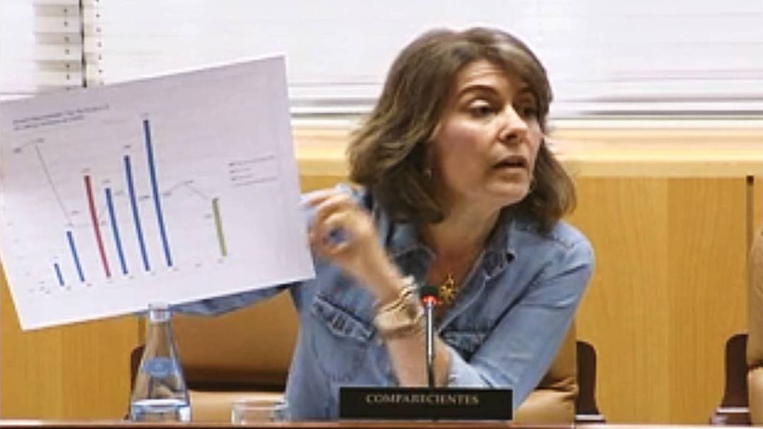 María Fernanda Richmond declarando en la Comisión de Investigación de la Asamblea de Madrid María Fernanda Richmond declarando en la Comisión de Investigación de la Asamblea de Madrid