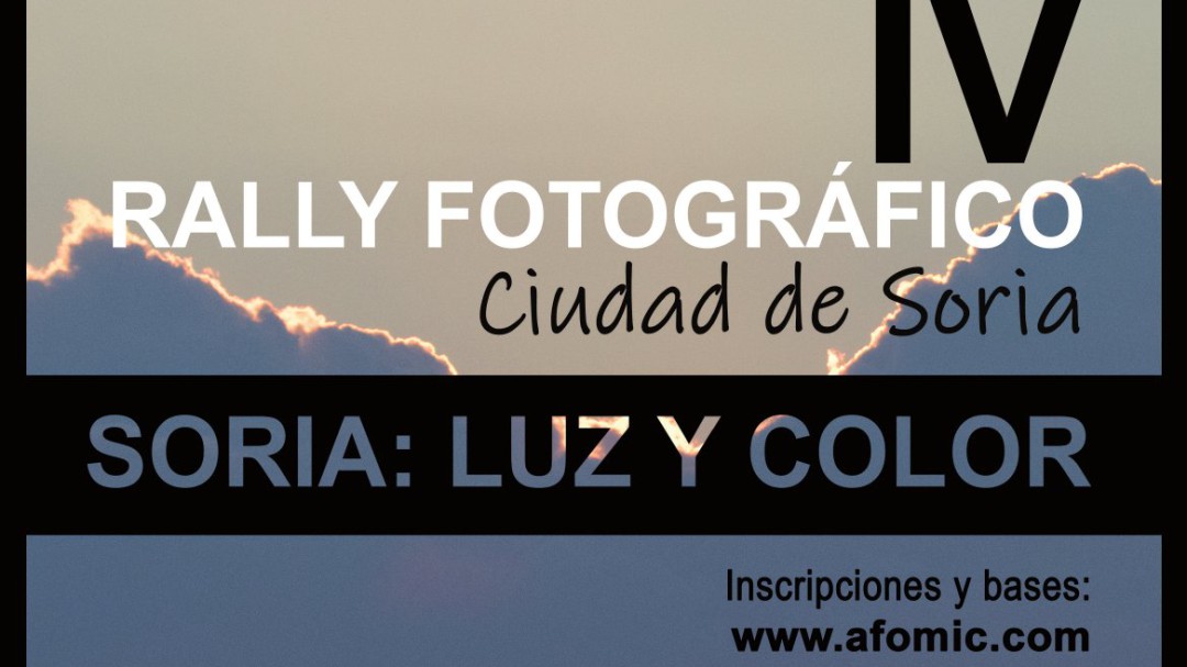 El IV Rally Fotográfico tendrá como lema "Soria: luz y color"