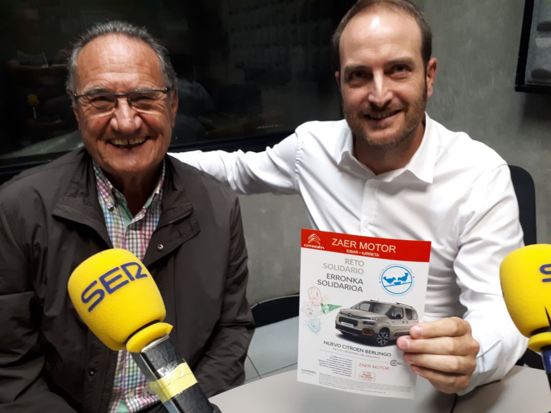 José Antonio Agirrebeña, responsable del Banco de Alimentos de Bergara y Arkaitz Urigoitia, gerente de Zaer Motor José Antonio Agirrebeña, responsable del Banco de Alimentos de Bergara y Arkaitz Urigoitia, gerente de Zaer Motor