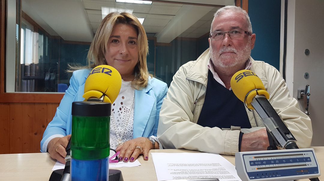 Teresa Huerta y Ramón Ruiz en el estudio de La Ventana Teresa Huerta y Ramón Ruiz en el estudio de La Ventana
