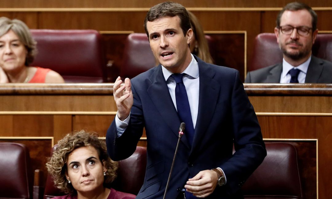 El líder del PP en la sesión de control al Gobierno El líder del PP en la sesión de control al Gobierno