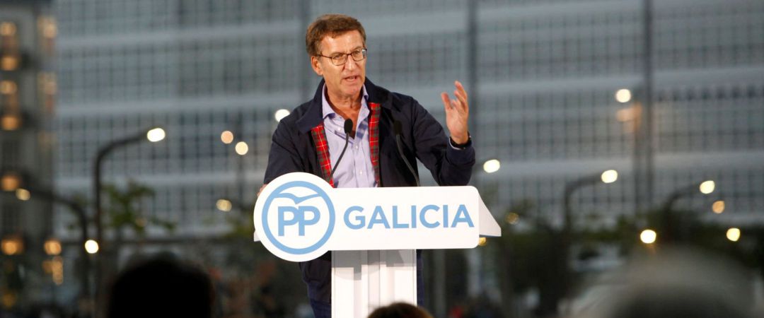 El presidente del PPdeG, Alberto Núñez Feijóo, interviene en el acto de presentación de la candidata del Partido Popular a la Alcaldía de A Coruña en las próximas elecciones municipales de 2019, Beatriz Mato El presidente del PPdeG, Alberto Núñez Feijóo, interviene en el acto de presentación de la candidata del Partido Popular a la Alcaldía de A Coruña en las próximas elecciones municipales de 2019, Beatriz Mato