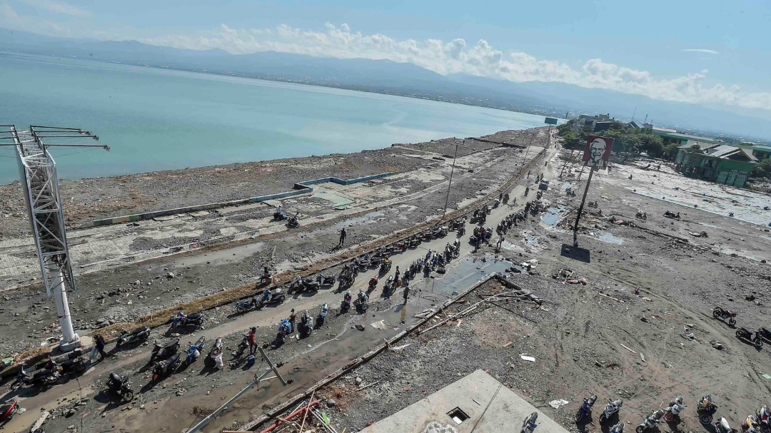 La catástrofe tras el tsunami en Indonesia a vista de pájaro