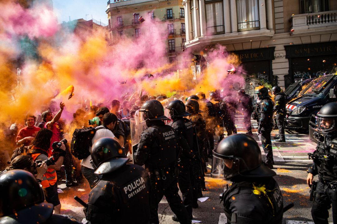 Imagen de los disturbios de este sábado Imagen de los disturbios de este sábado