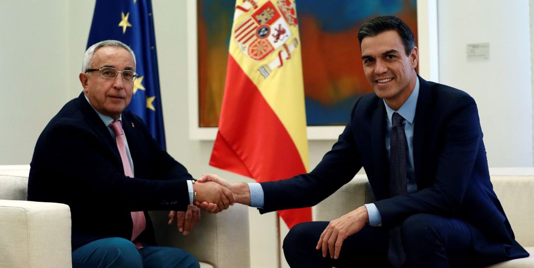 Alejandro Blanco y Pedro Sánchez, en su reunión de este martes Alejandro Blanco y Pedro Sánchez, en su reunión de este martes
