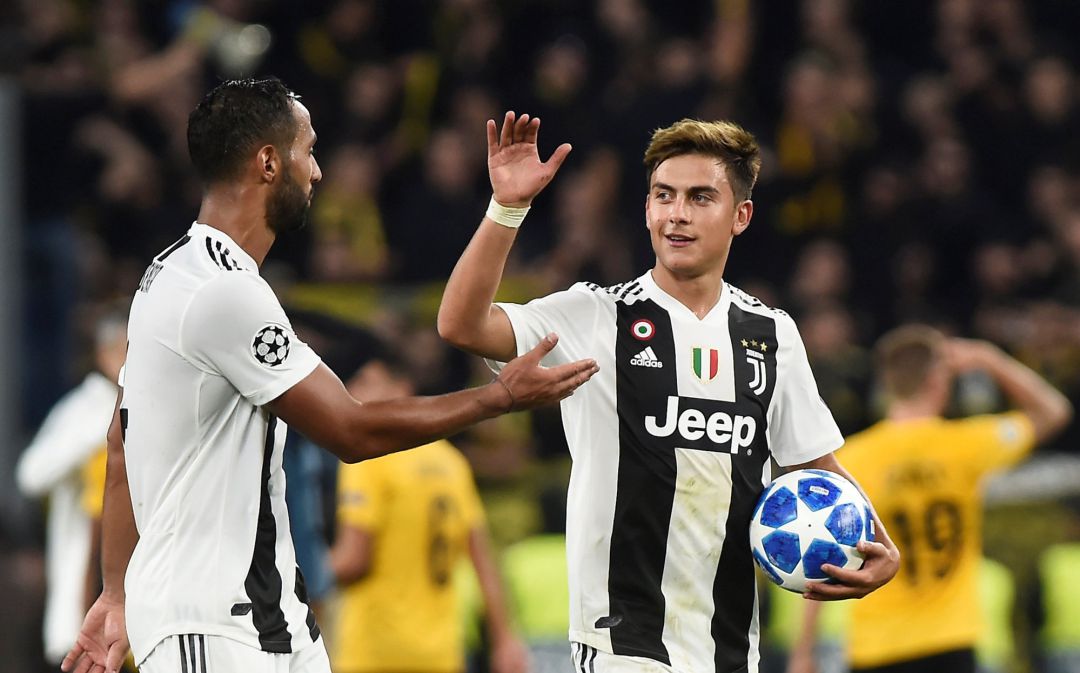Dybala celebra un gol al Young Boys. Dybala celebra un gol al Young Boys.