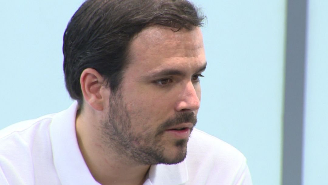 Alberto Garzón, en rueda de prensa. Alberto Garzón, en rueda de prensa.