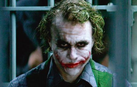Heath Ledger caracterizado como El Joker Heath Ledger caracterizado como El Joker