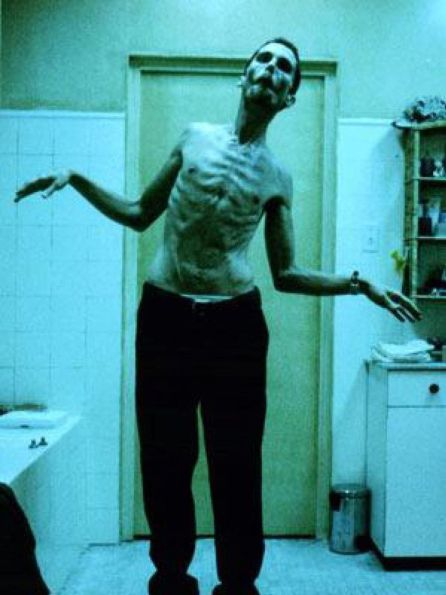 Christian Bale en la película El Maquinista Christian Bale en la película El Maquinista