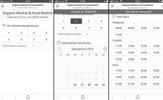 Después de pulsar el botón 'Reservar' en Instagram, el proceso es muy sencillo: número de personas, fecha y hora. Después de pulsar el botón 'Reservar' en Instagram, el proceso es muy sencillo: número de personas, fecha y hora.