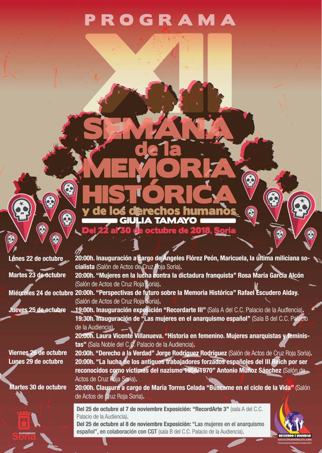 Llega la XII Semana de la Memoria Histórica y los Derechos Humanos Giulia Tamayo