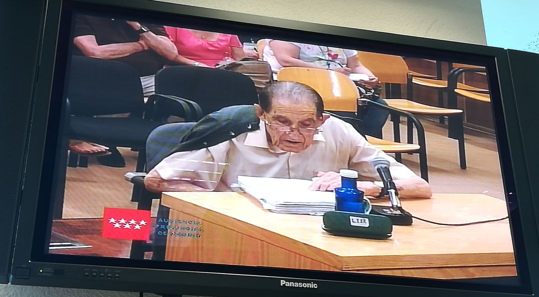 Vela durante su declaración en el juicio Vela durante su declaración en el juicio