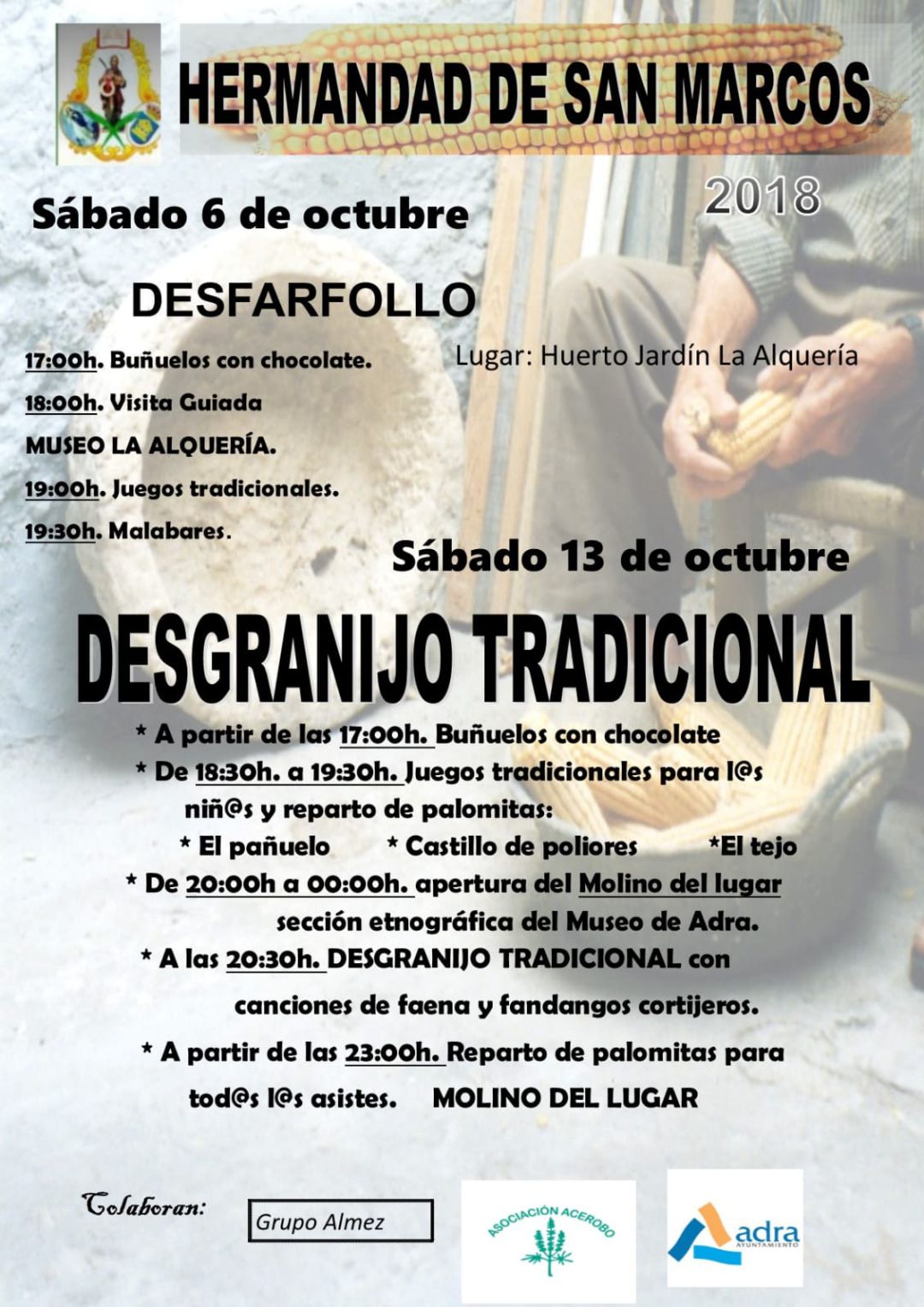 Cartel desgranijo Adra. Cartel desgranijo Adra.
