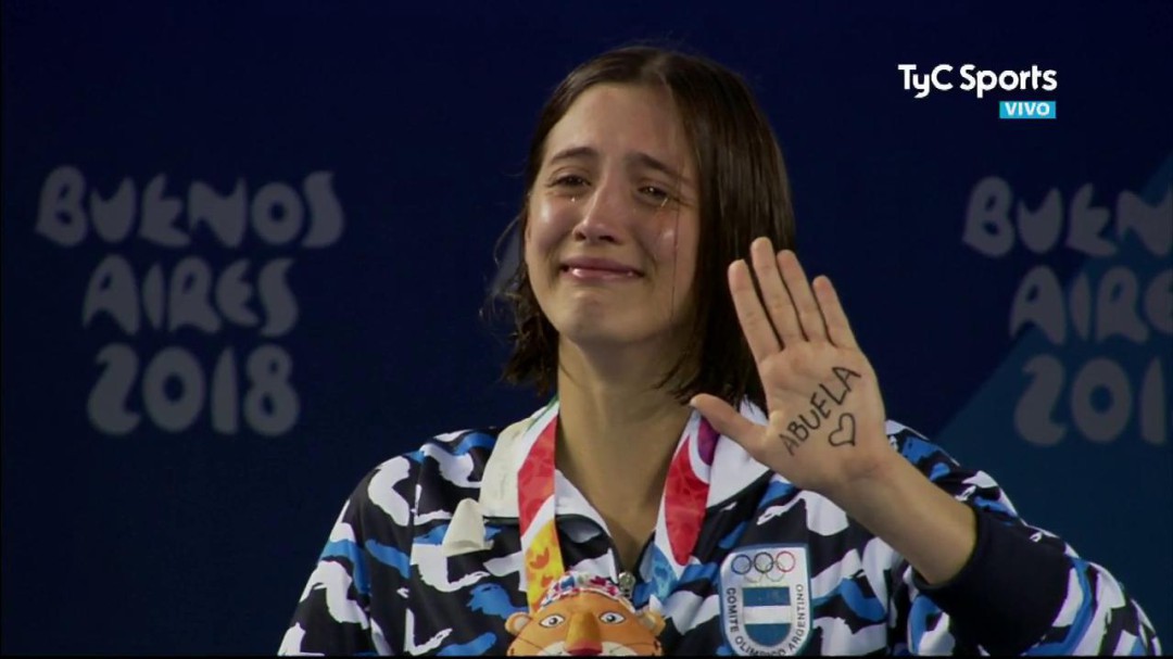 La emocionante dedicatoria de una nadadora que ha conquistado Argentina