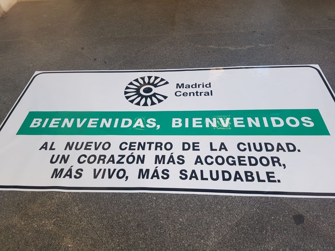 Cartel sobre el proyecto de Madrid Central Cartel sobre el proyecto de Madrid Central