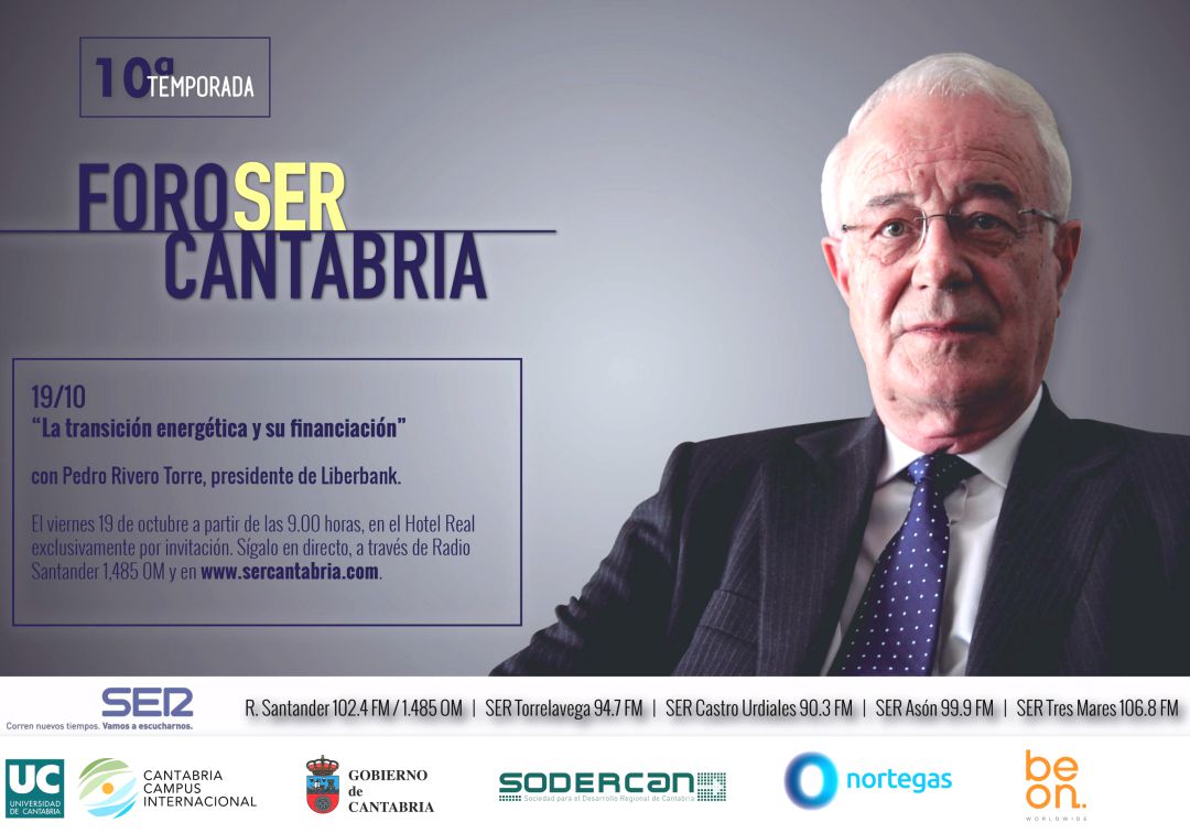 Pedro Rivero, invitado de octubre de Foro SER Cantabria