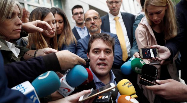 El presidente del PDECat, David Bonvehí, a su llegada al Tribunal El presidente del PDECat, David Bonvehí, a su llegada al Tribunal