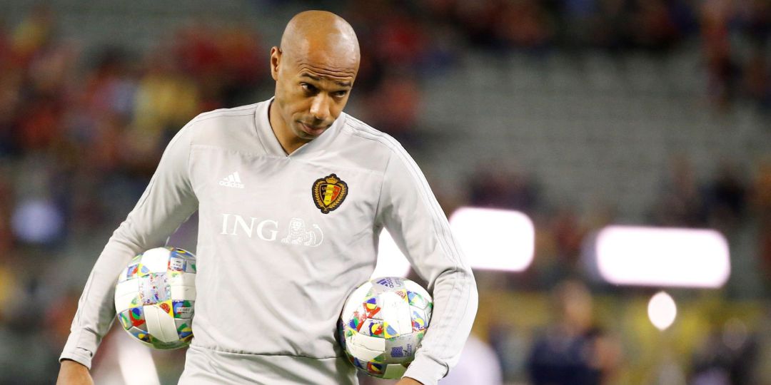 Thierry Henry, durante un entrenamiento con Bélgica Thierry Henry, durante un entrenamiento con Bélgica