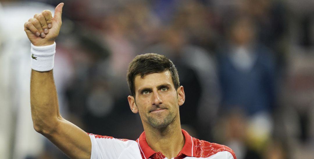 Novak Djokovic, durante el partido ante Zverev Novak Djokovic, durante el partido ante Zverev