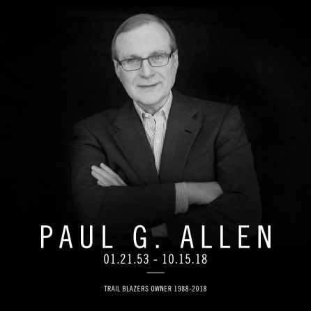 Paul Allen, en el obituario publicado por los Blazers. Paul Allen, en el obituario publicado por los Blazers.