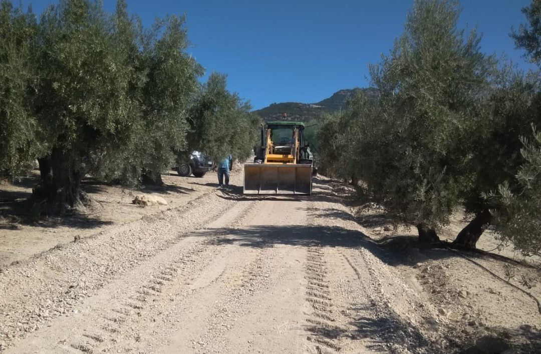 Obras en un camino rural de la provincia Obras en un camino rural de la provincia