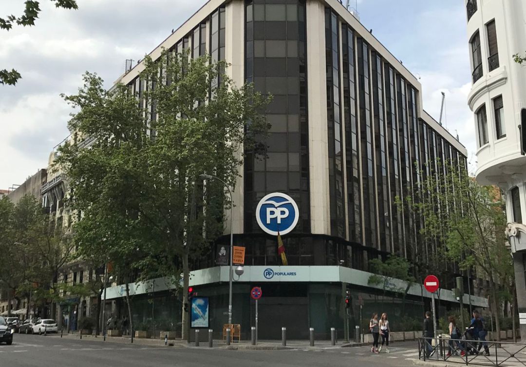 Imagen de archivo de la sede del PP Imagen de archivo de la sede del PP
