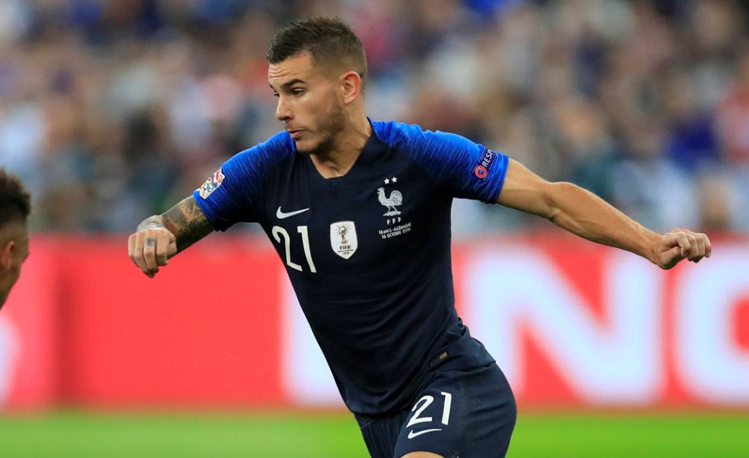 Lucas Hernández durante el partido contra Alemania. Lucas Hernández durante el partido contra Alemania.