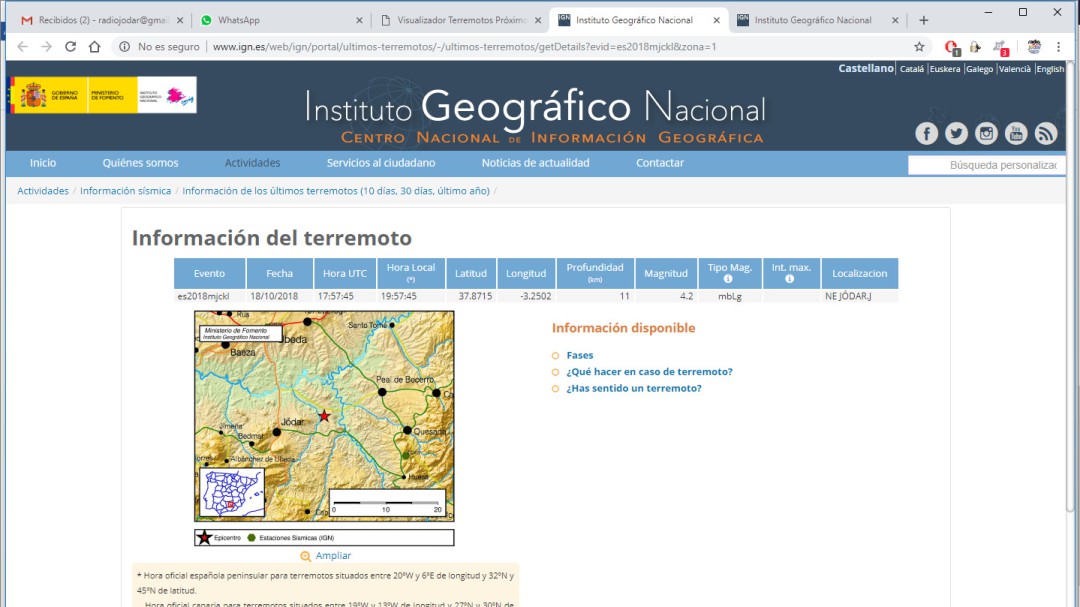La serie de terremotos alcanza la mayor intensidad, 4,2 grados