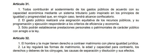 Artículo 31 de la Constitución que invoca el magistrado concurrente Artículo 31 de la Constitución que invoca el magistrado concurrente