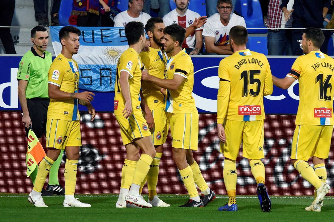 Borja Iglesias celebra uno de los goles Borja Iglesias celebra uno de los goles