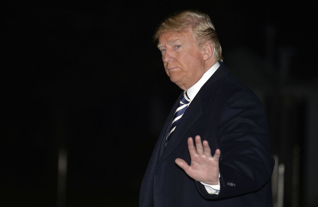 Imagen del presidente de Estados Unidos durante su mitin Imagen del presidente de Estados Unidos durante su mitin
