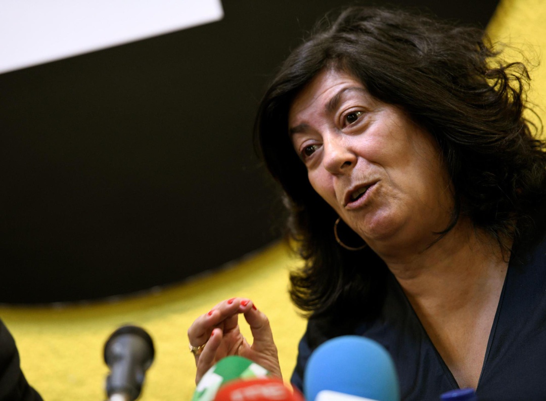 La escritora Almudena Grandes durante una rueda de prensa este martes en Madrid La escritora Almudena Grandes durante una rueda de prensa este martes en Madrid