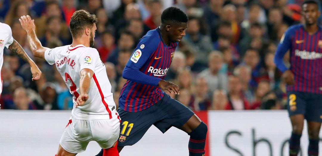 Dembélé, durante el partido ante el Sevilla del pasado fin de semana Dembélé, durante el partido ante el Sevilla del pasado fin de semana