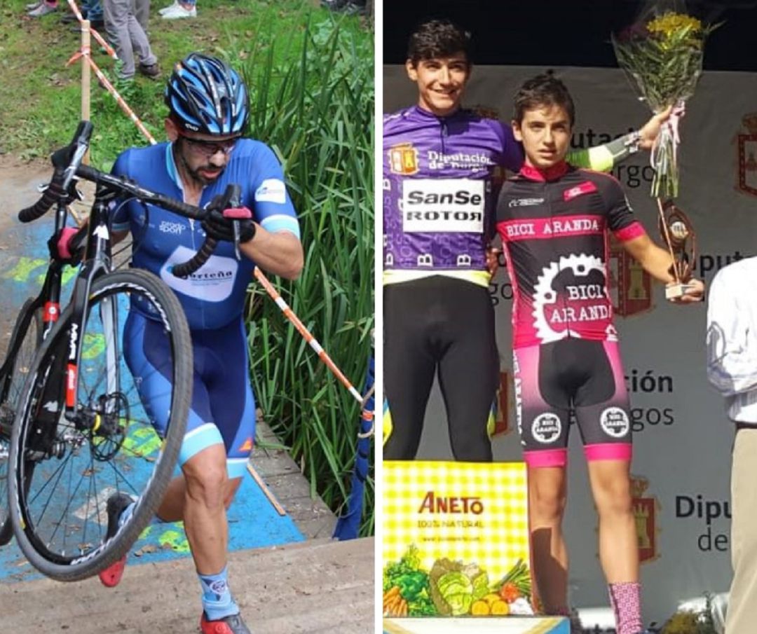 César Soria (i) y Marcos Gómez, grandes triunfadores del ciclocross. César Soria (i) y Marcos Gómez, grandes triunfadores del ciclocross.
