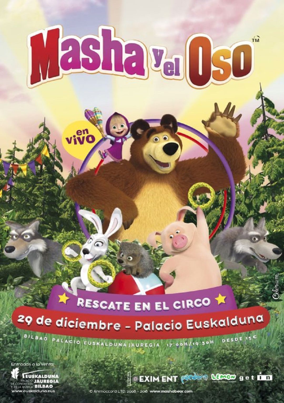 A la venta las entradas del espectáculo de 'Masha y el Oso: rescate en el circo' A la venta las entradas del espectáculo de 'Masha y el Oso: rescate en el circo'