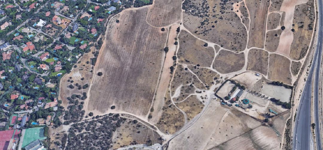 Situación de los terrenos del Plan Especial La Carrascosa en La Moraleja Situación de los terrenos del Plan Especial La Carrascosa en La Moraleja